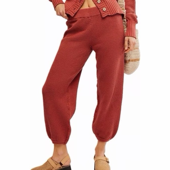 Free People Hailee Waffle Stitch Pants - Picture 1 of 10